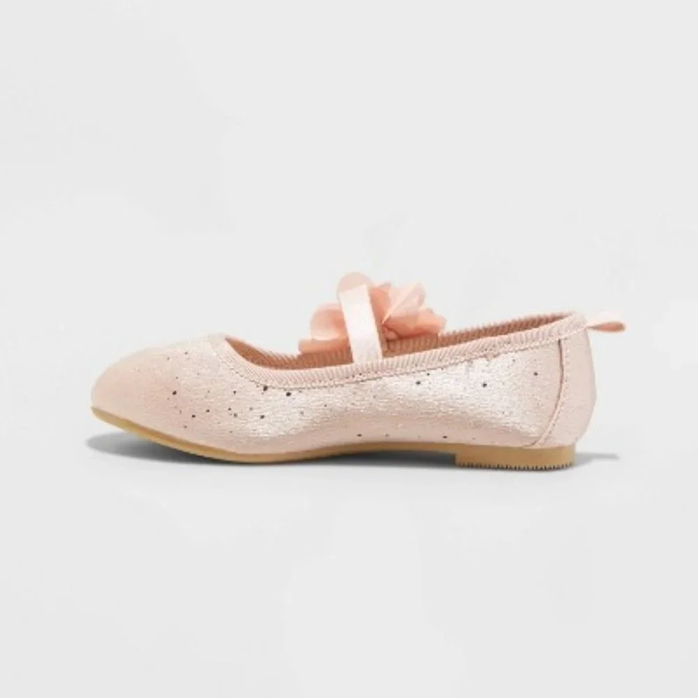 Cat & Jack Pink Flower Mary Jane Dress Shoe Toddler Sz 5